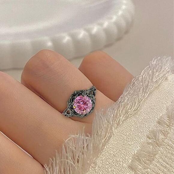 Trendy Black Opening Ring Dark Gothic Moon & Star Designs Knuckle Ring - Picture 5 of 5